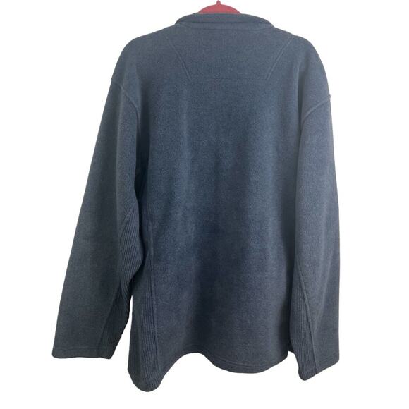 Savile Row 1/4 Zip Fleece Jumper Pullover XL Mens Grey Blue Polyester Gorpcore - Picture 2 of 5